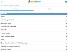 Tablet Screenshot of pricerunner.de